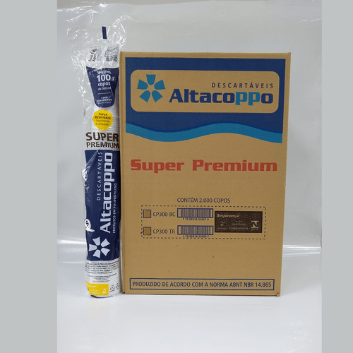 Copo Descartável Branco Super Premium Altacoppo 20x100x300ml