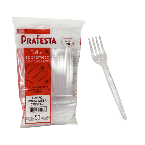 Garfo Sobremesa Cristal 50 unidades Prafesta