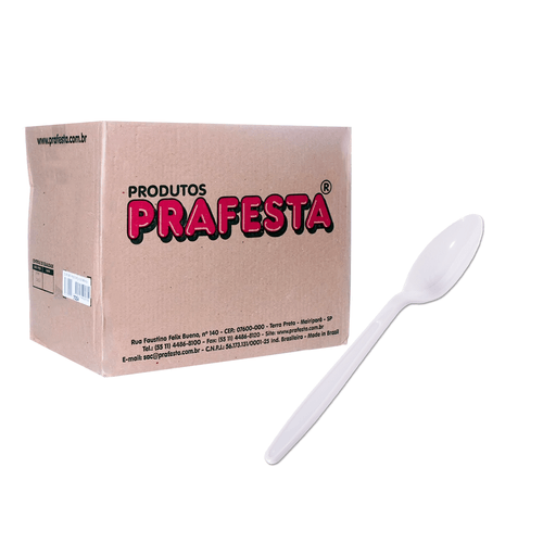 Colher Refeição Branco 1.000 unidades Prafesta