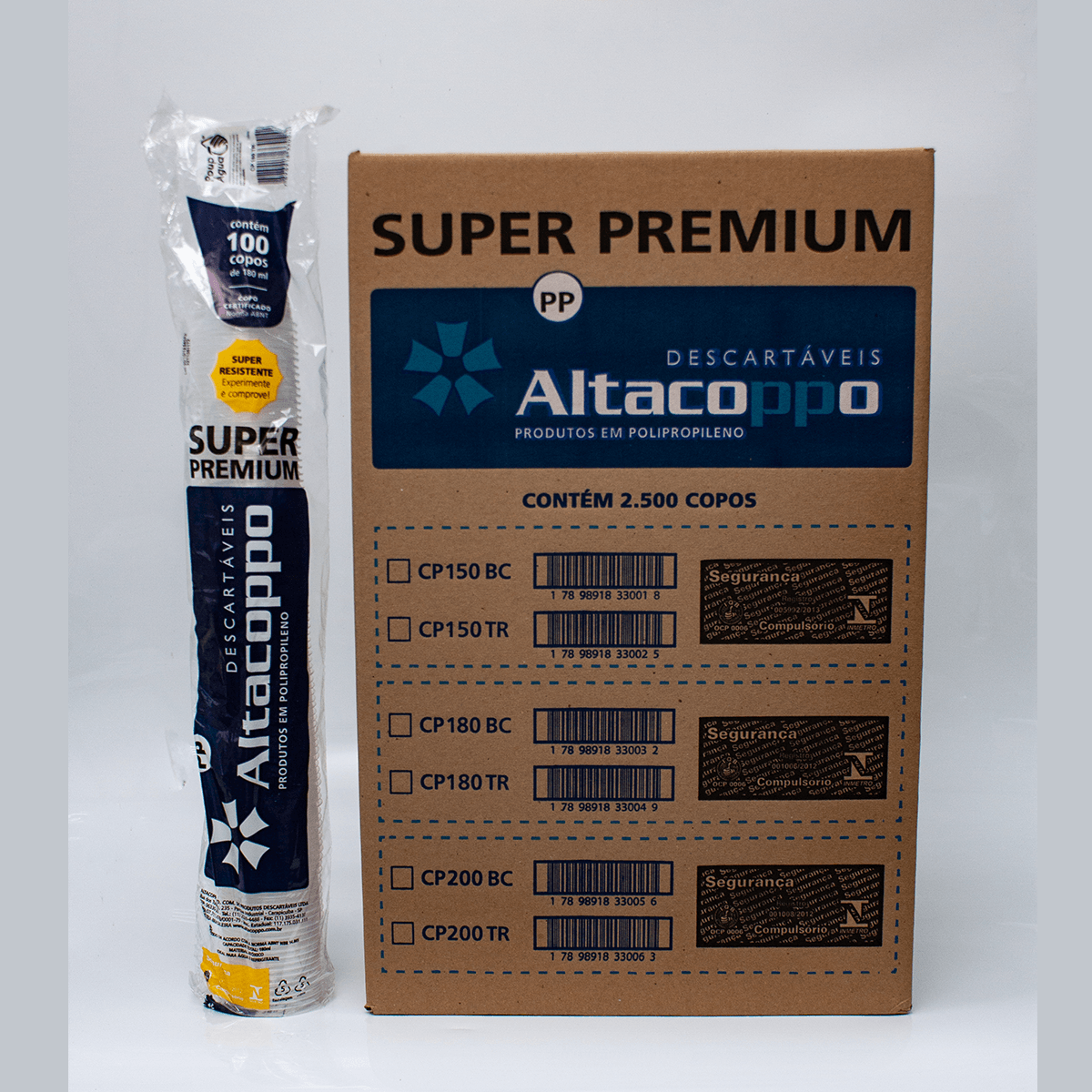Copo Descartável Branco Super Premium Altacoppo 25x100x180ml