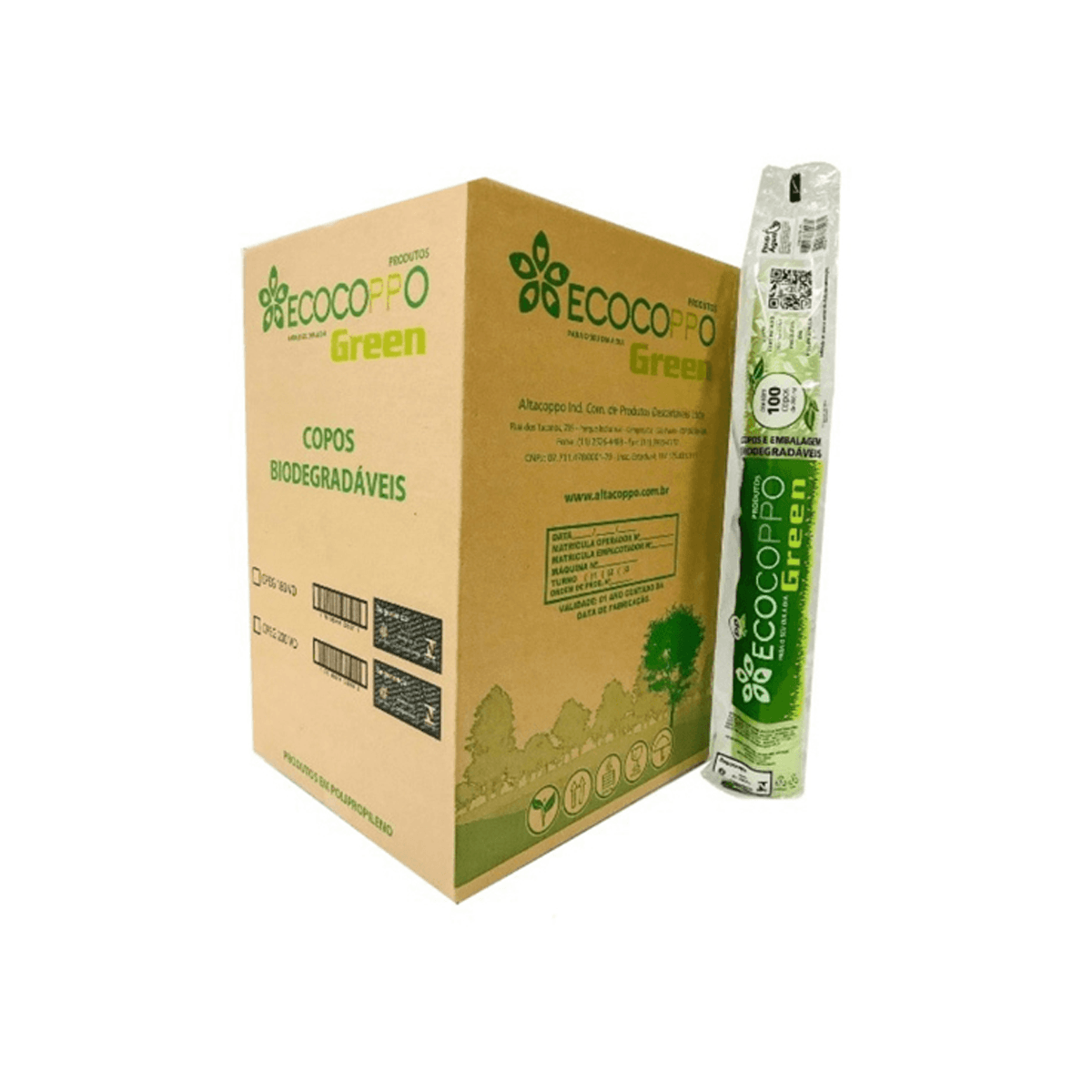 Copo Green Biodegradável PP 50ml Ecocoppo