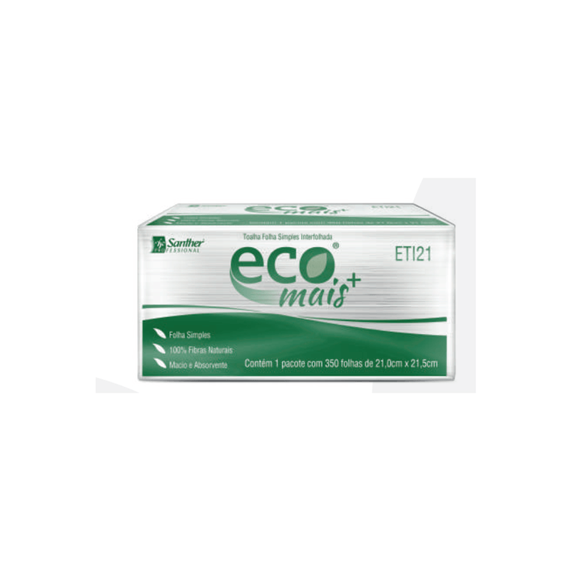 Papel-Toalha-Interfolhado-2-Dobras-Folha-Simples-21x215-ECO-ETI21-com-2.100-Folhas-Santher-102776