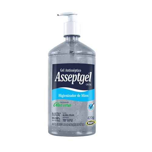 Álcool Gel 70° Pump 420g Asseptgel