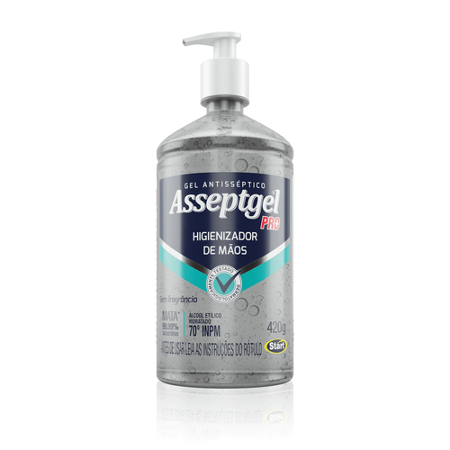 Álcool Gel Pro 70° Pump 420g Asseptgel