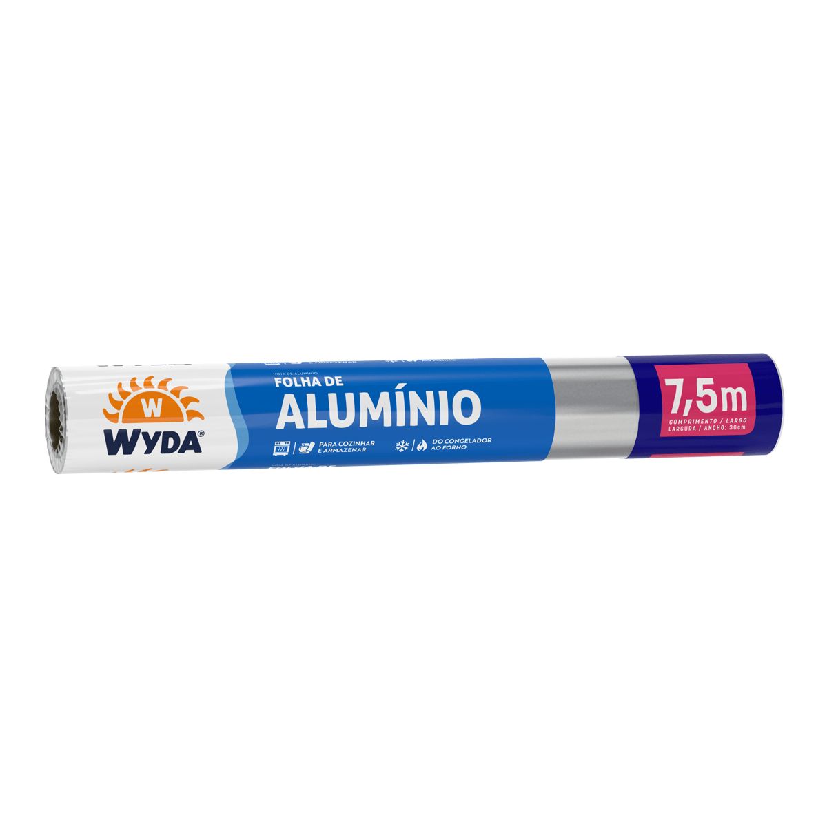 Papel Alumínio 30cm Rolo de 7,5m Wyda