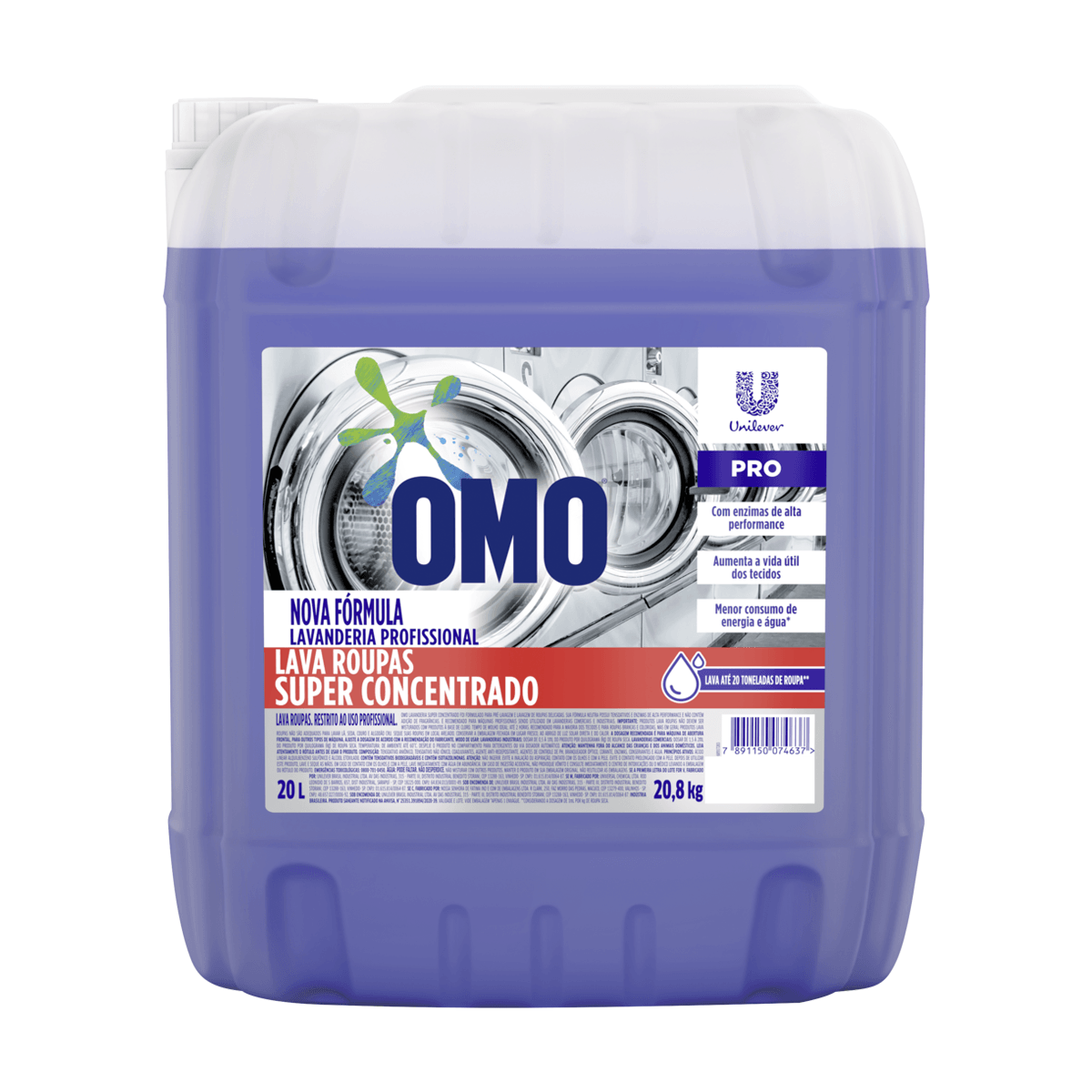 Lava Roupas Líquido Super Concentrado 20L Omo
