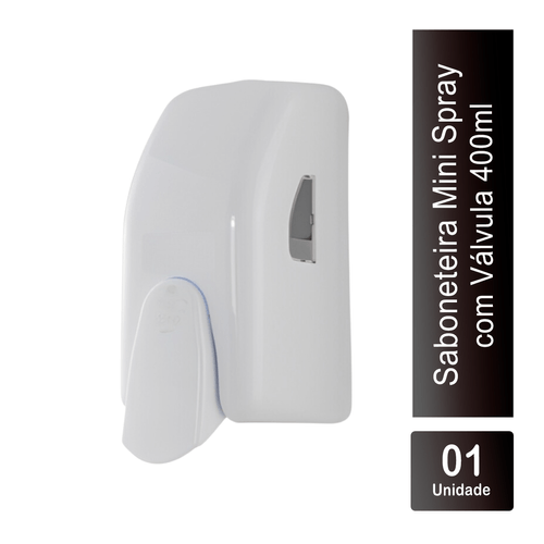 Saboneteira Mini Spray com Válvula Branca Trilha
