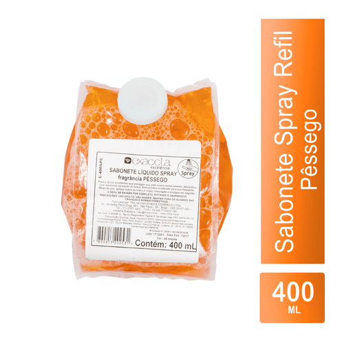 Sabonete Spray Refil Pêssego 400ml Exaccta Trilha