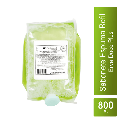 Sabonete Espuma Refil Erva Doce 800ml Exaccta Plus Trilha