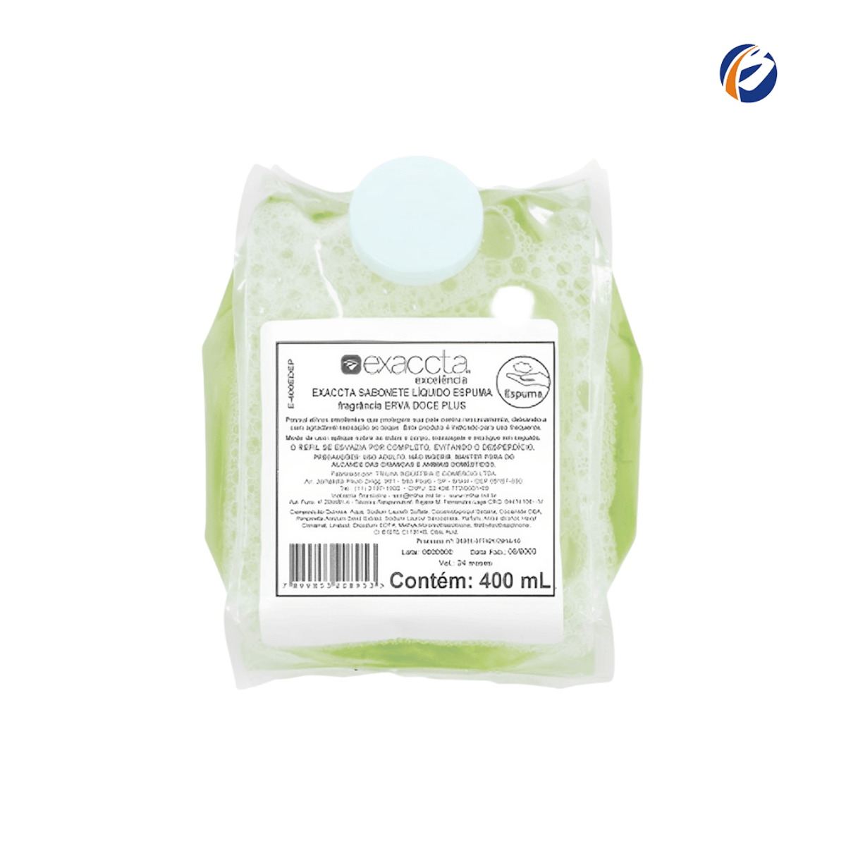 Sabonete Espuma Refil Erva Doce 400ml Exaccta Plus Trilha
