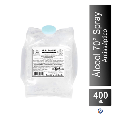 Álcool Spray Antisséptico Refil 400ml Trilha