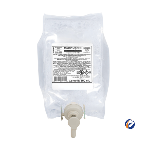 Álcool Espuma 70° Refil Antisséptico com Válvula 800ml Trilha