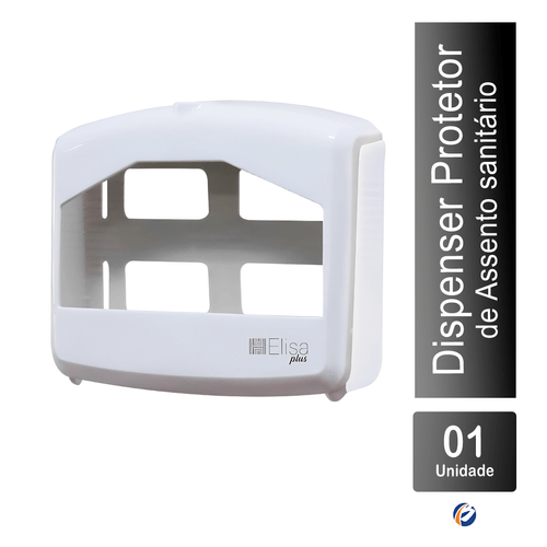 Dispenser Protetor de Assento Sanitário Branco Cristal Elisa Plus