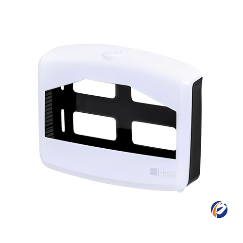 Dispenser Protetor de Assento Sanitário Branco e Preto Elisa