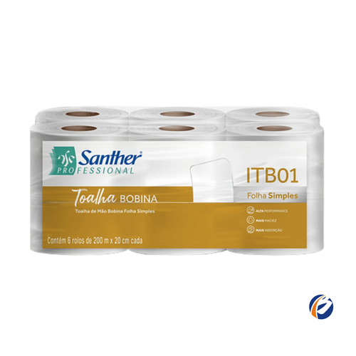 Papel Toalha Bobina ITB01 6x200m Inovatta