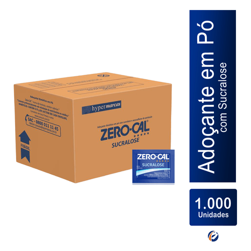Adoçante em Pó Sucralose com 1.000 Unidades Zero Cal