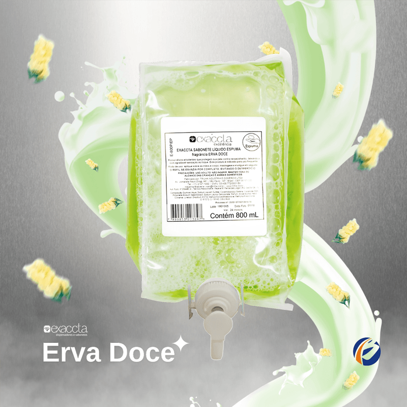 Sabonete-Liquido-Espuma-Erva-Doce-800ml-Exaccta-Trilha-107517