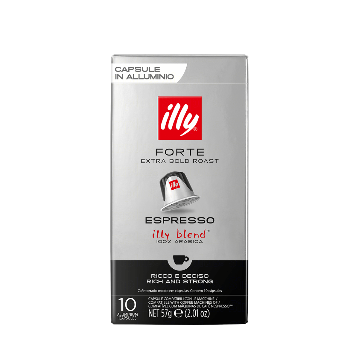 Cápsula de Café Espresso Forte com 10 unidades de 5,7g cada Illy