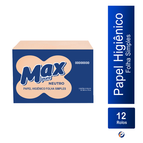 Papel Higiênico Rolão Folha Simples 12x500 Max Pure