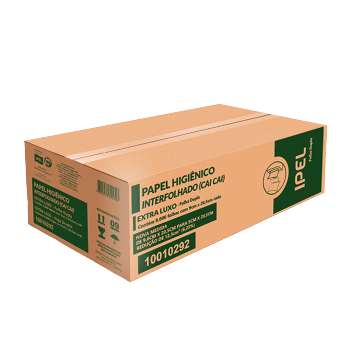 Papel Higiênico Interfolhado Folha Dupla com 8.000 Folhas Ipel