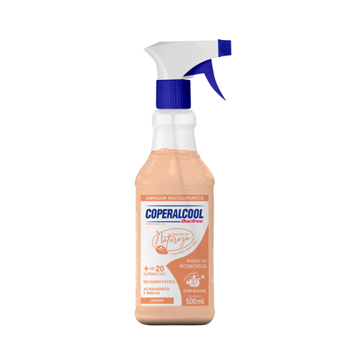 Limpador Multiuso Jasmin Pulverizador 500ml Coperalcool Bacfree