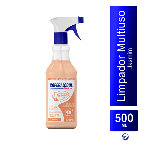Limpador Multiuso Jasmin Pulverizador 500ml Coperalcool Bacfree