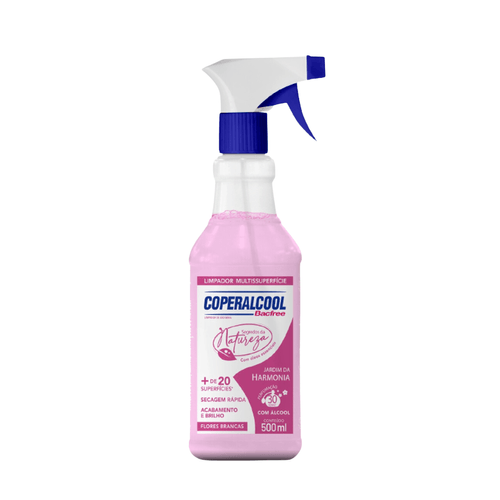 Limpador Multiuso Flores Brancas Pulverizador 500ml Coperalcool Bacfree
