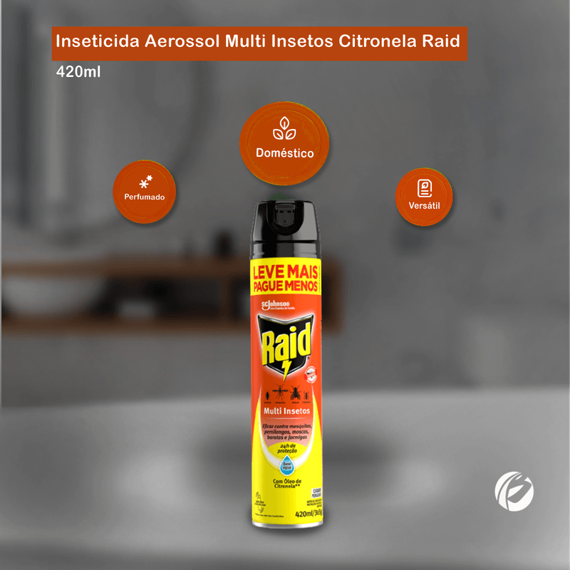 Inseticida Aerossol com Oleo de Citronela 420ml Raid 103453.png