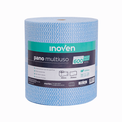 Pano Multiuso Bobina Azul 28cmx300m Inoven