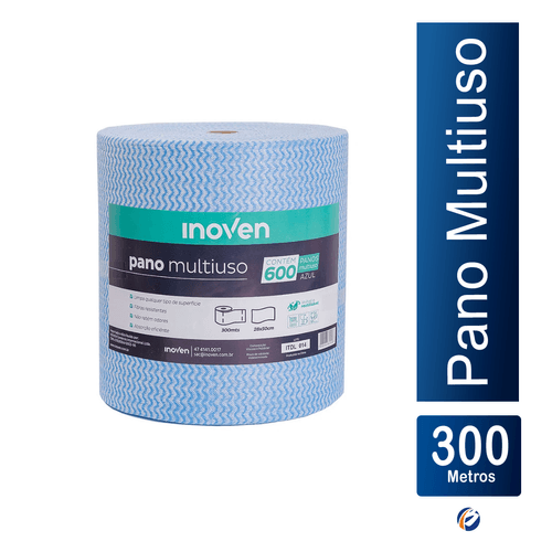Pano Multiuso Bobina Azul 28cmx300m Inoven