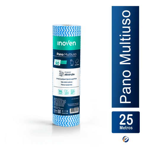 Pano Multiuso Bobina Azul 28cmx25m Inoven