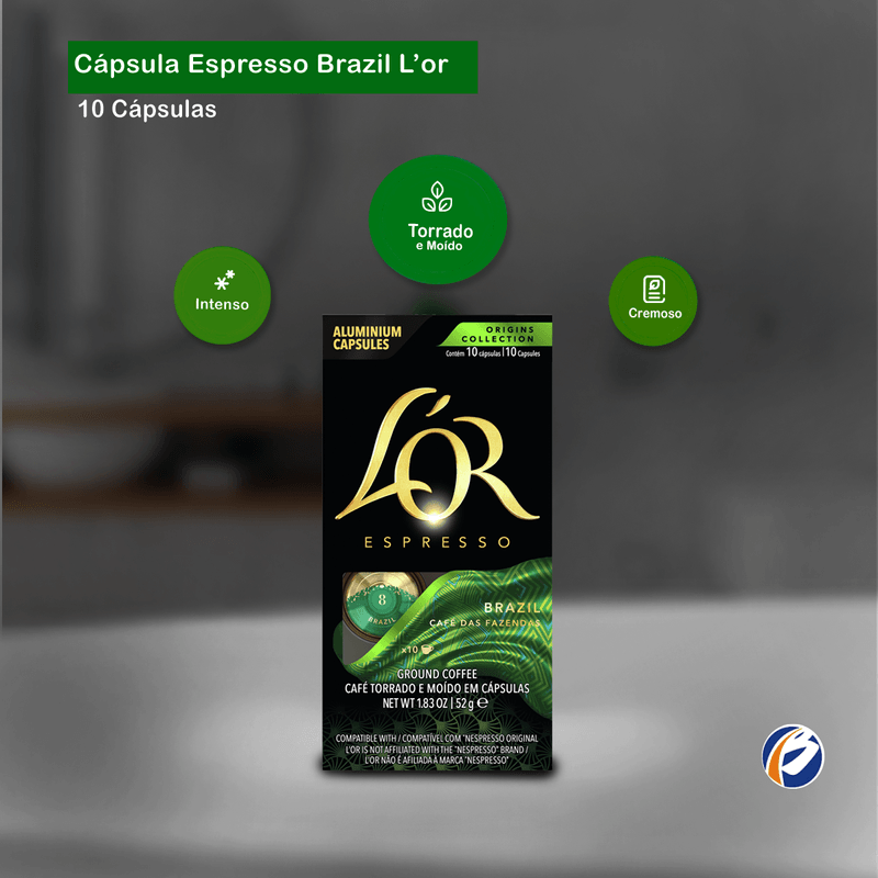 Capsula de Cafe Espresso Brazil Intenso L'or 103505.png