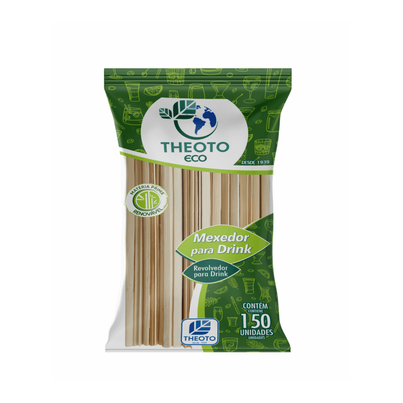 Mexedor para Drink de Bambu com 150 unidades Theoto 103444.png