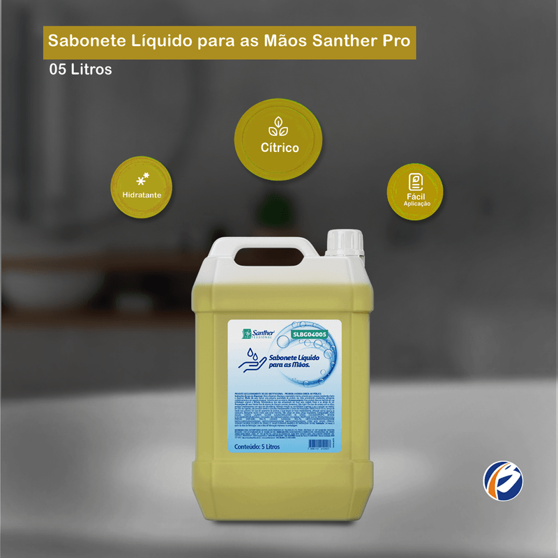 Sabonete Liquido para as Maos 5L Santher 105987.png