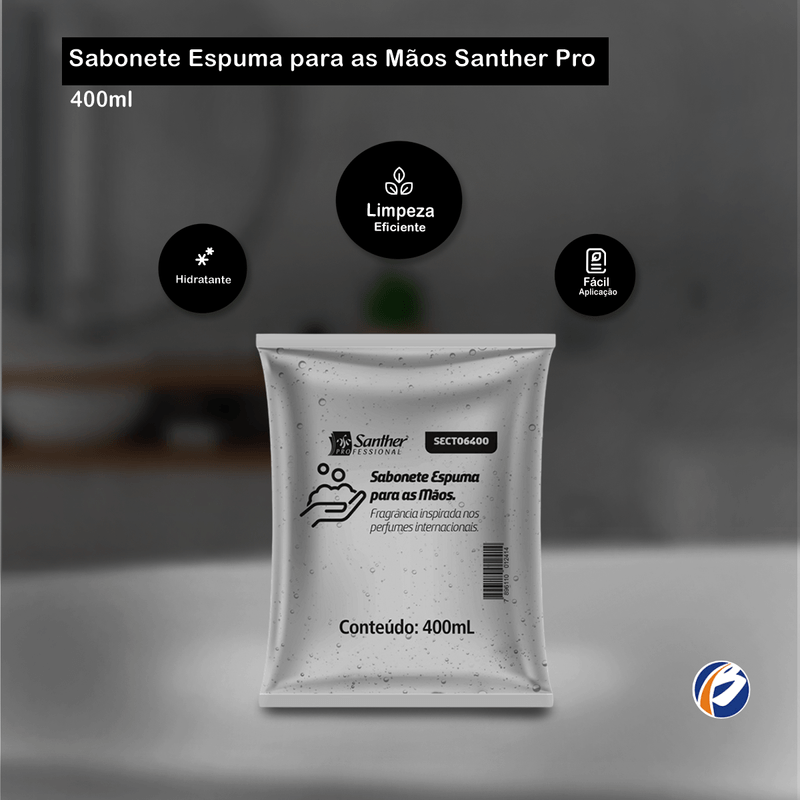 Sabonete Espuma para as Maos 400ml Santher 105988.png