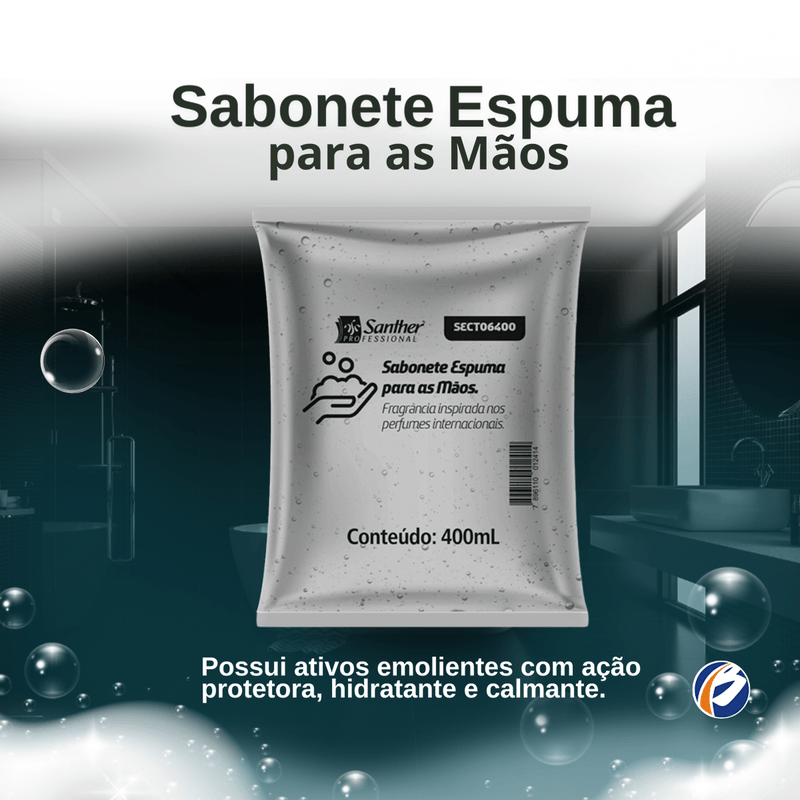 Sabonete Espuma Acao Protetora 400ml Santher Professional 105988.png