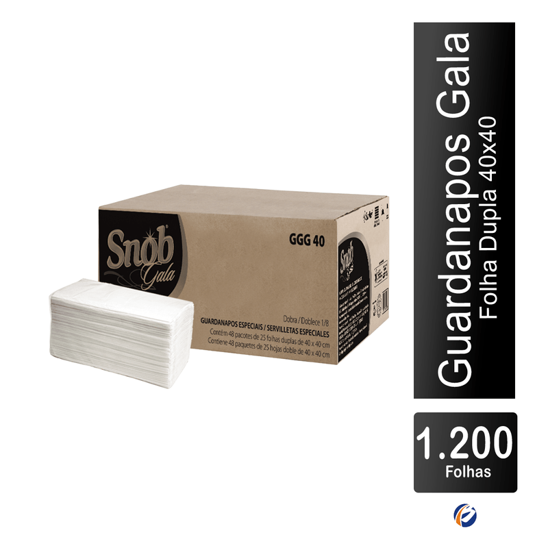 Guardanapo Folha Dupla Gala 40x40 com 1.200 unidades Snob 119071.png
