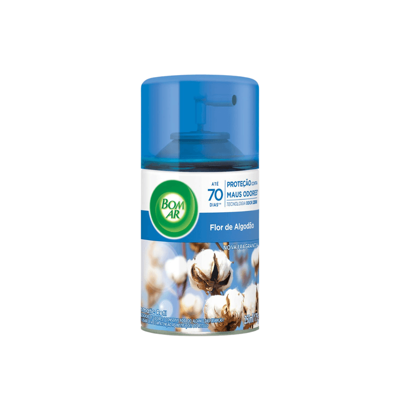 Odorizador Refil Flor de Algodao 250ml Bom Ar Freshmatic 107317.png