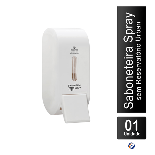 Saboneteira Spray Compacta Branca 400ml Urban Premisse com Logo Braslimpo