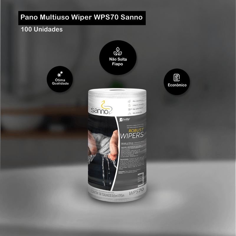 Pano Multiuso Limpeza Wiper WPS70 com 100un Sanno 102638.png