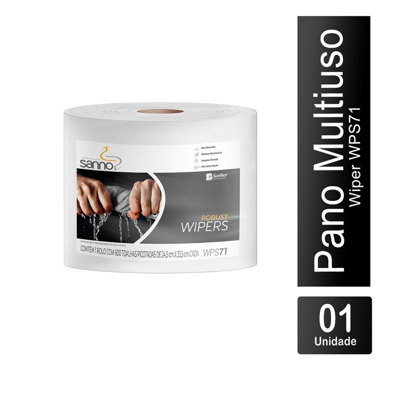 Pano Multiuso Limpeza Wiper WPS71 com 600un Sanno 106119.png
