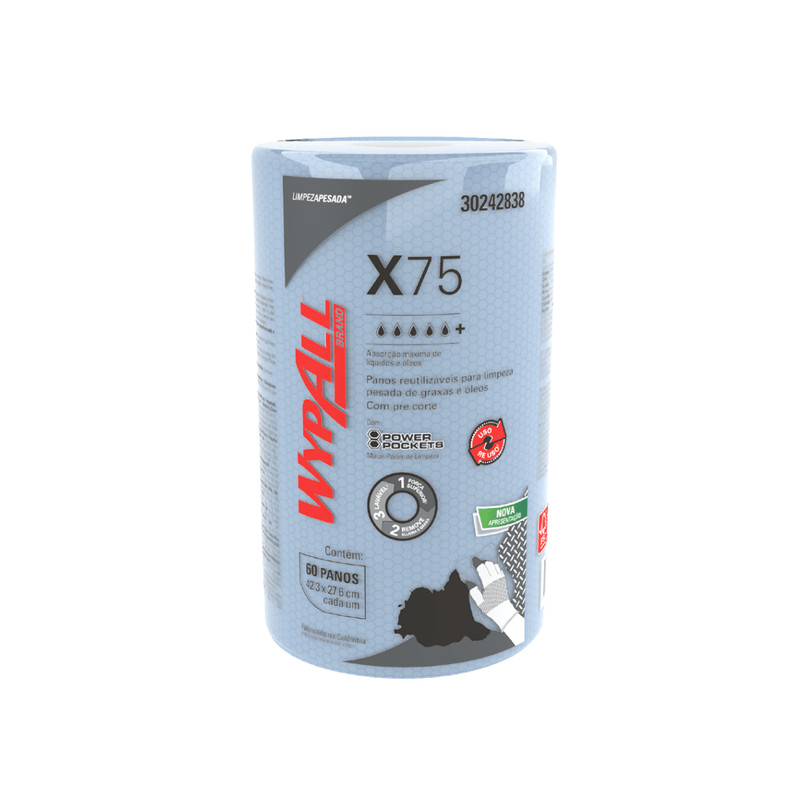 Pano Multiuso X75 Azul 60 Unidades Wypall 104996.png
