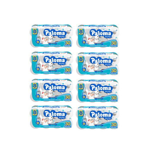 Papel Higiênico Folha Simples Fardo 8x8 Paloma