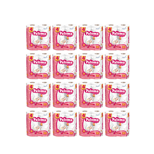 Papel Higiênico Folha Simples Perfumado Fardo 16x4 Paloma