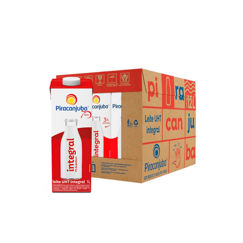 Leite Integral  UHT 1L Caixa com 12un Piracanjuba