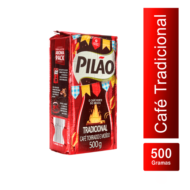 Embalagem Comemorativa Aroma e Sabor Intensos Cafe Tradicional 500g Pilao 111280