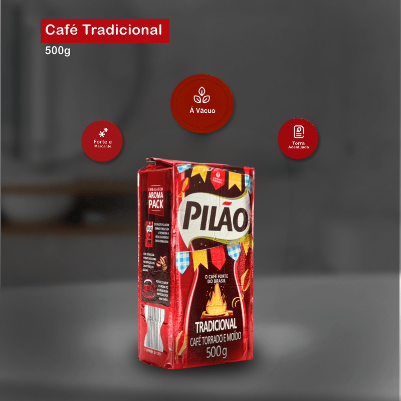 Embalagem Comemorativa Cafe Concentrado Forte e Marcante 500g Pilao 111280