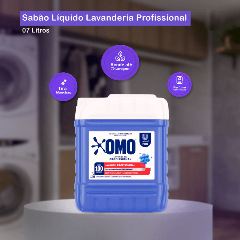 Sabao Liquido Perfumado Roupas Macias e Limpas 5L Omo 107329