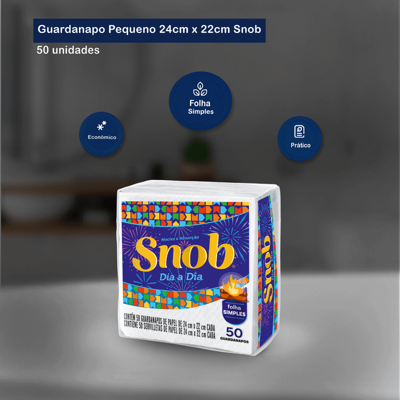Embalagem Comemorativa Papel Toalha 120 Folhas Dupla Snob 113000