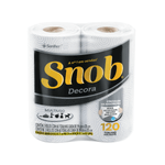 Papel Toalha Branca Decorada com 2 Rolos Snob 105475